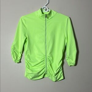Calvin Klein Performance Full Zip 3/4 Sleeve Green Women's Jacket Size Small